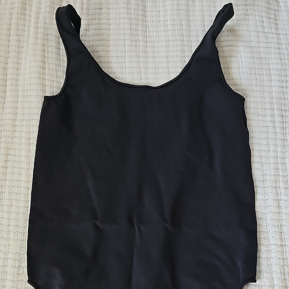 SKIMS Black Scoop Neck Shapewear Bodysuit